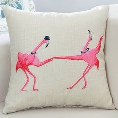 Flamingo Design Cushion Cover