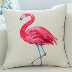 Flamingo Design Cushion Cover
