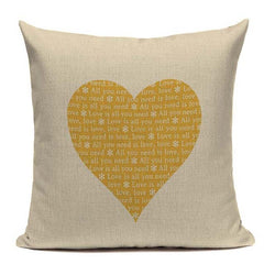 Yellow Color LOVE Bird Cushions Cover