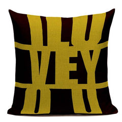 Yellow LOVE Bird Cushions Cover