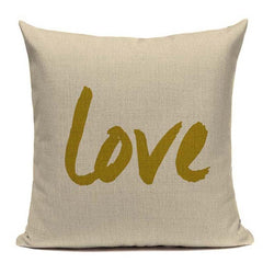 Yellow Color LOVE Bird Cushions Cover