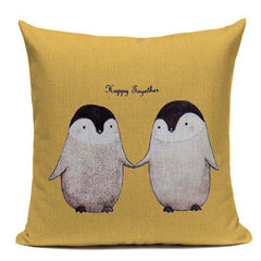 Yellow Color LOVE Bird Cushions Cover