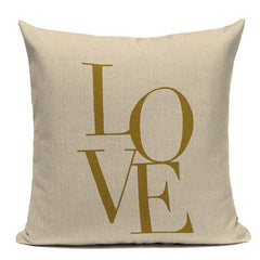 Yellow LOVE Bird Cushions Cover