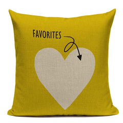 Yellow LOVE Bird Cushions Cover