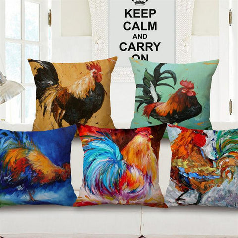 Rooster Cushion Cover