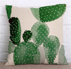 Tropical Plants Green Leaves Pillow Case