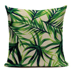 Colorful birds and jungle cushion cover