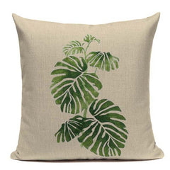 Colorful birds and jungle cushion cover