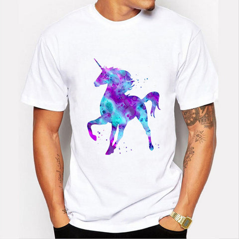 T Shirt Men Color Unicorn