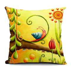 Cartoon Snail Cushion Cover