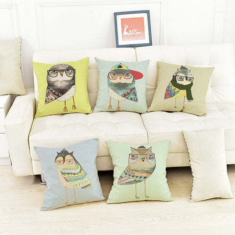 Owl Cushion Cover 45x45cm (18x18IN)