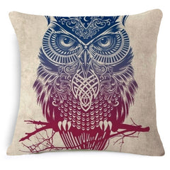 Owl Cotton Linen Cushion Covers  45x45cm