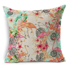 RUBIHOME New Fashion Cheap Cushion Cover Decorative Pillow Case Polyester Modern Home Decor Sofa Design Tiger Deer Birds Plant