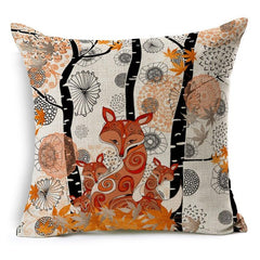 RUBIHOME New Fashion Cheap Cushion Cover Decorative Pillow Case Polyester Modern Home Decor Sofa Design Tiger Deer Birds Plant