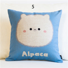 New Linen Pillow Cover Geometric Abstract Navy Blue Kite Fish Cushion Cover Bear Home Decorative Pillow Case