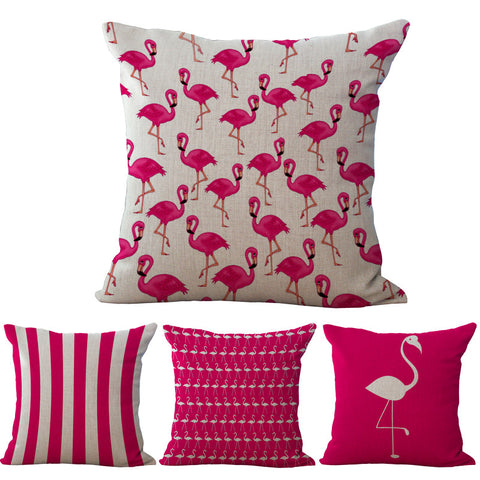Pink Flamingos Cushion Cover
