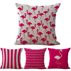 Pink Flamingos Cushion Cover