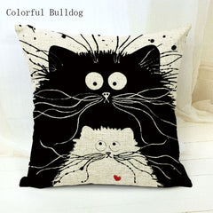 Cartoon Cat Pillow Case