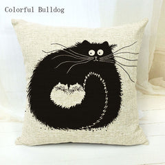 Cartoon Cat Pillow Case