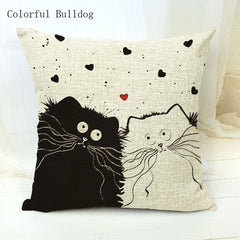 Cartoon Cat Pillow Case