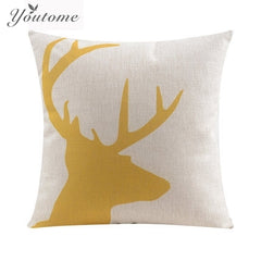 Nordic Cushion Cover Animal Geometric Throw Pillows Case Bear deer Cushion Cover Home Decor Blue Yellow Chair Pillowcase 45x45cm