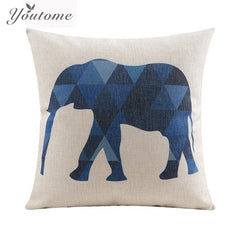 Nordic Cushion Cover Animal Geometric Throw Pillows Case Bear deer Cushion Cover Home Decor Blue Yellow Chair Pillowcase 45x45cm