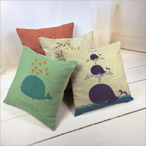 Whale Cushion Cover 18"