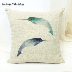 Sea Creatures Cushion Cover