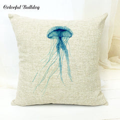 Sea Creatures Cushion Cover