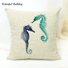 Sea Creatures Cushion Cover