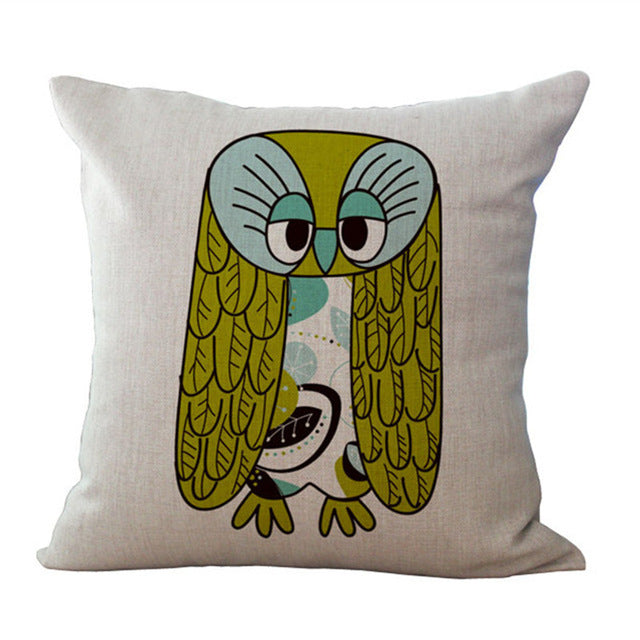 Cute Owl Cushion Cover
