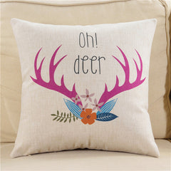 Nordic style colorful deer pillow case