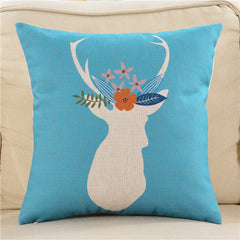 Nordic style colorful deer pillow case