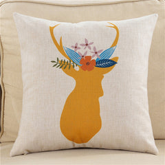 Nordic style colorful deer pillow case