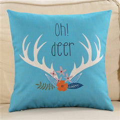 Nordic style colorful deer pillow case