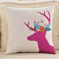 Nordic style colorful deer pillow case