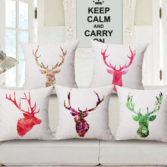 Nordic colorful deer pillow case cover