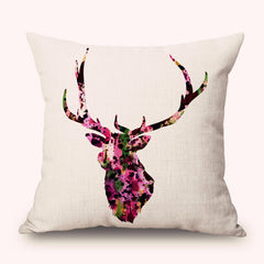 Nordic colorful deer pillow case cover
