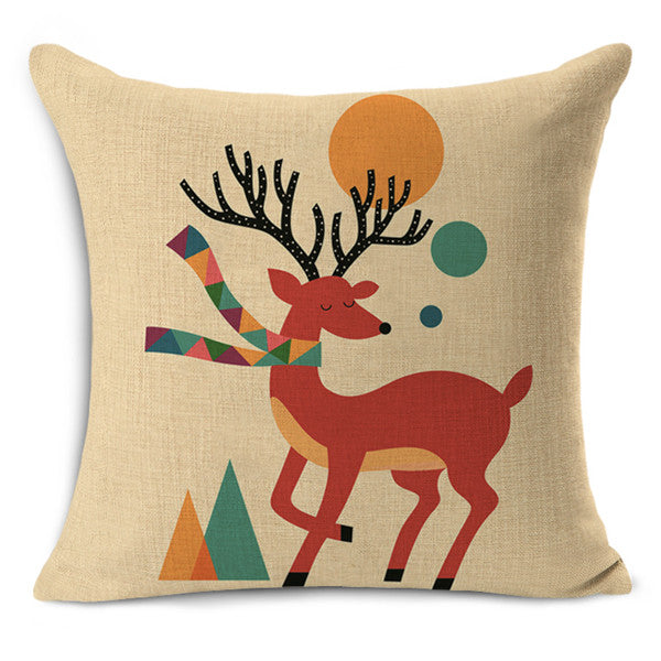 Rhino-Zebra-Elk-Giraffe Cushion Cover