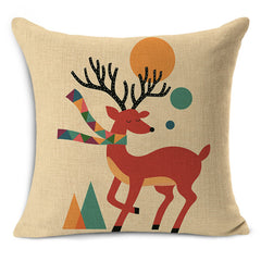 Rhino-Zebra-Elk-Giraffe Cushion Cover