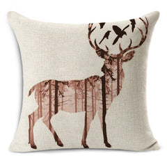 Rhino-Zebra-Elk-Giraffe Cushion Cover