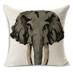 Rhino-Zebra-Elk-Giraffe Cushion Cover