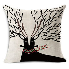 Rhino-Zebra-Elk-Giraffe Cushion Cover