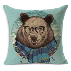 Rhino-Zebra-Elk-Giraffe Cushion Cover