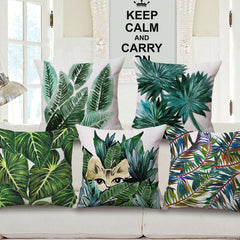 Hawaiian Garden Tropical Cushion Cover