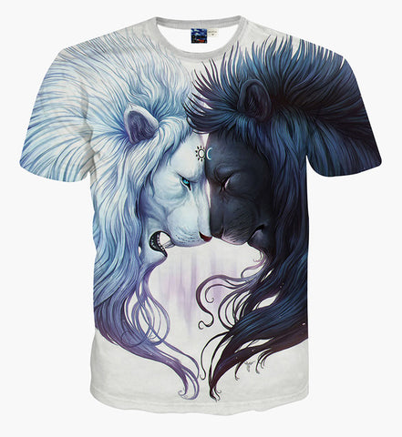Men T-Shirt 3D Lion