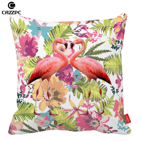Watercolor Tropical floral flamingos Bird Car Decorative Throw Pillowcase Pillow cases Cushion Covers Sofa Chair Home Decor