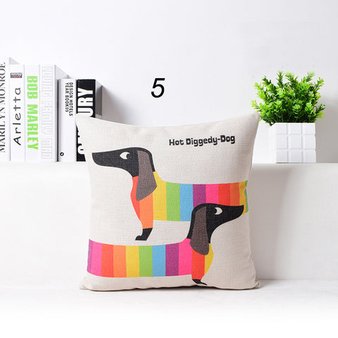 Linen Cotton Rainbow Sausage Dogs