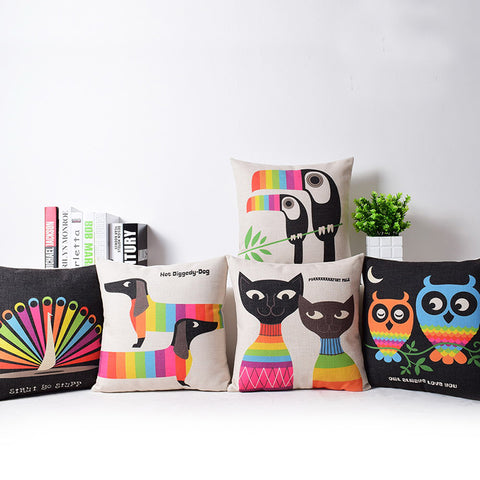 Colorful Rainbow Cushion Cover